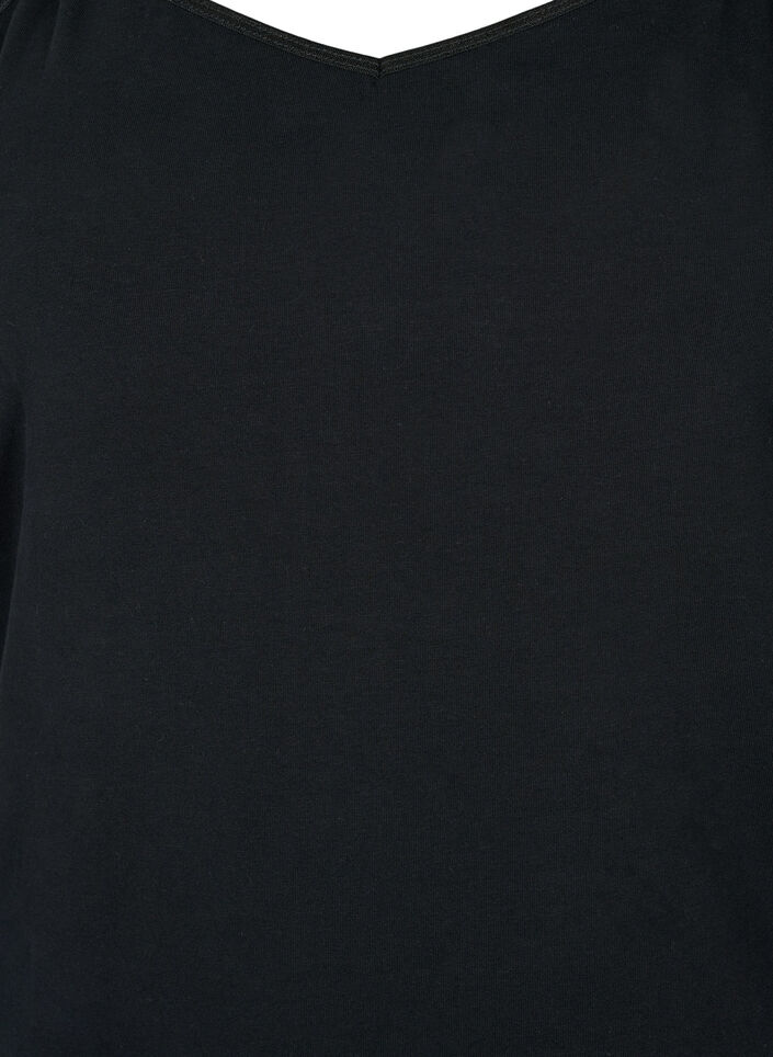 Top basique &agrave; nouer en coton, Noir, Packshot image number 2