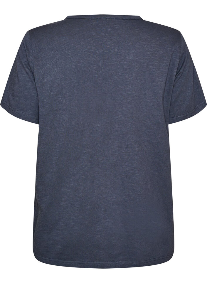 T-shirt dot&eacute; de boutons, Gris bleut&eacute;, Packshot image number 1