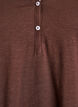 T-shirt &agrave; manches longues avec col V et boutons, Marron, Packshot image number 2