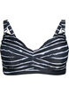 Soutien-gorge de bikini imprimé avec armature, Black White Stripe, Packshot image number 0