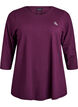 Haut de sport &agrave; manches 3/4, Violet, Packshot image number 0