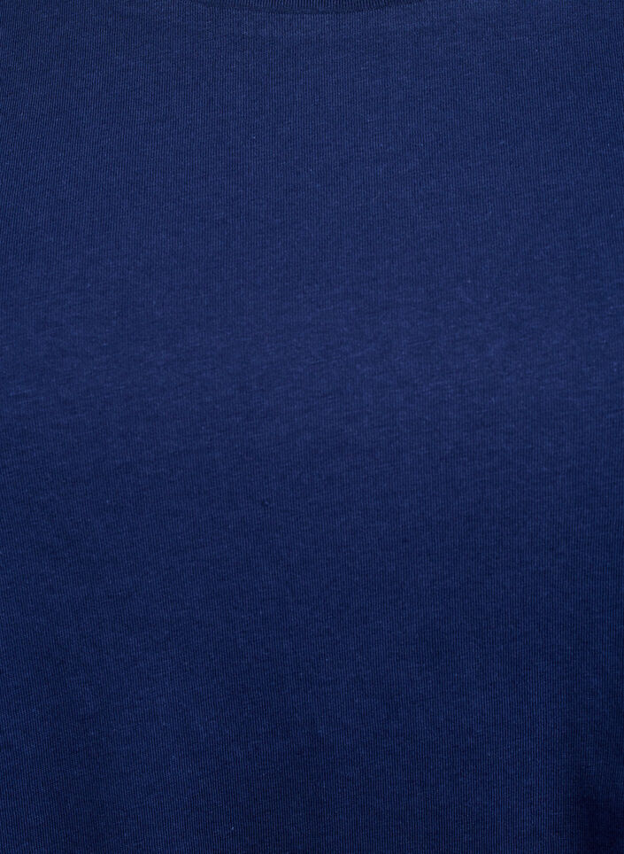 T-shirt &agrave; col rond et coupe &eacute;vas&eacute;e, Bleu, Packshot image number 2