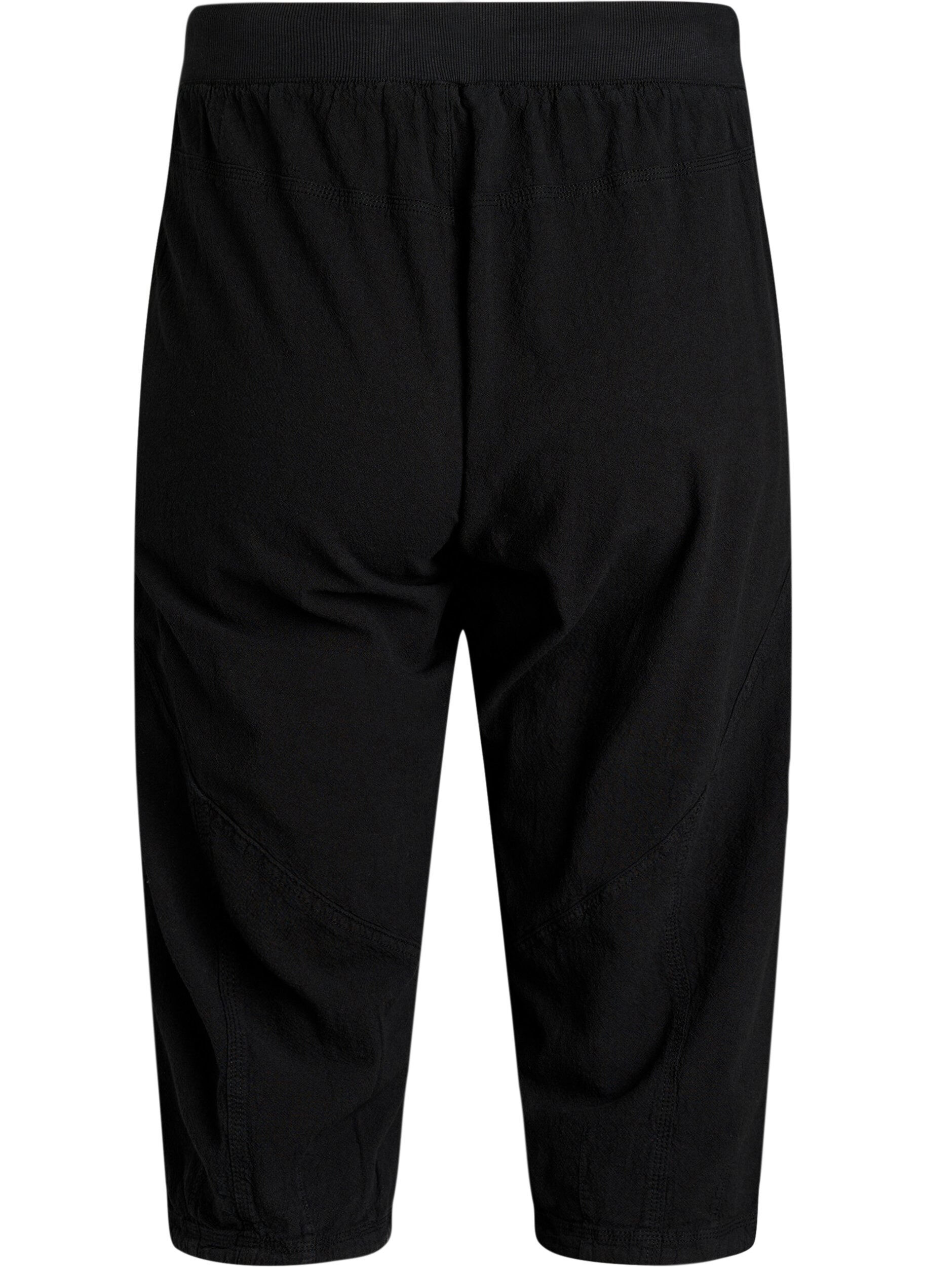ZizziPantacourt en coton, Noir, Packshot image number 1