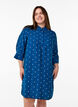 Robe courte avec col et poche poitrine, Bleu, Model image number 0