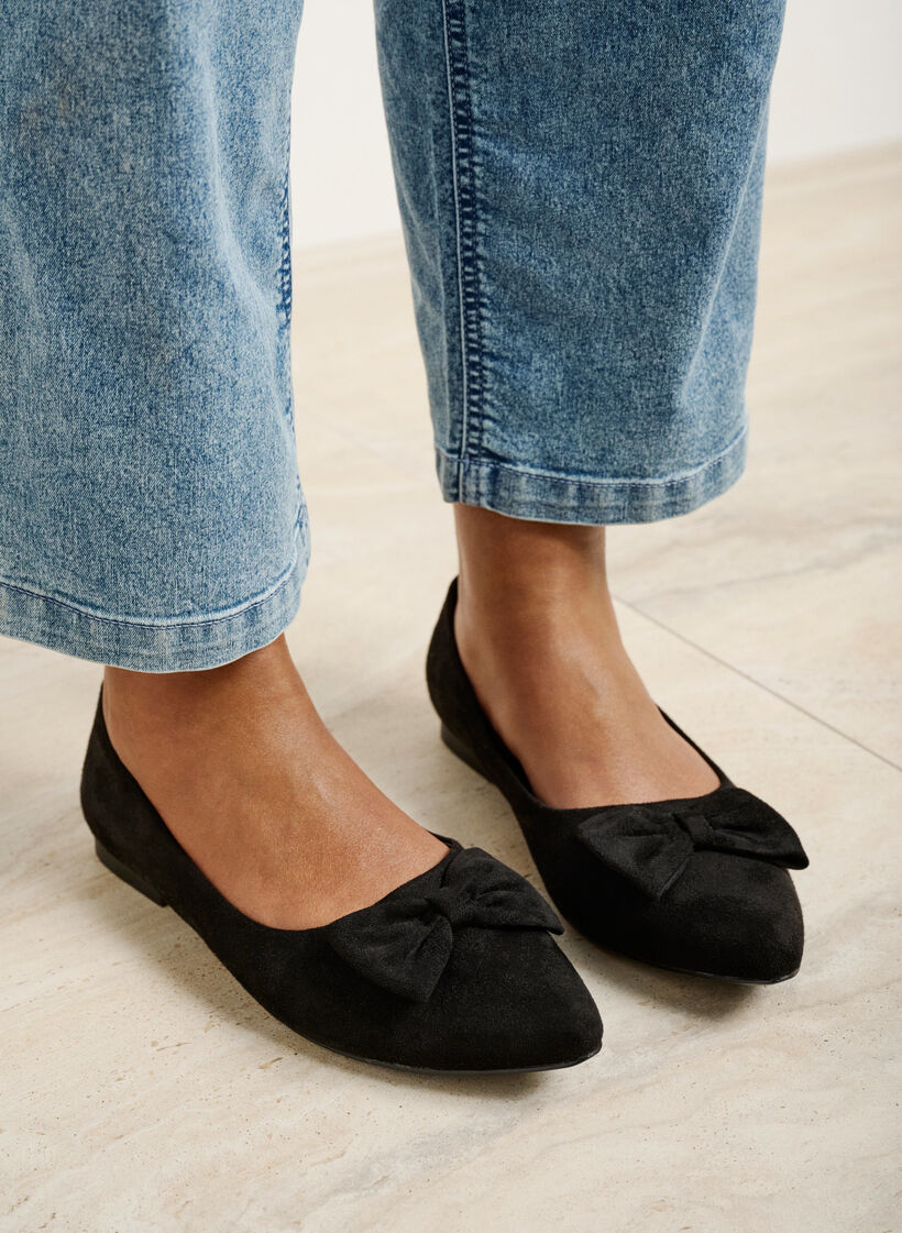Large - Ballerines à nœud, Noir, Image image number 0