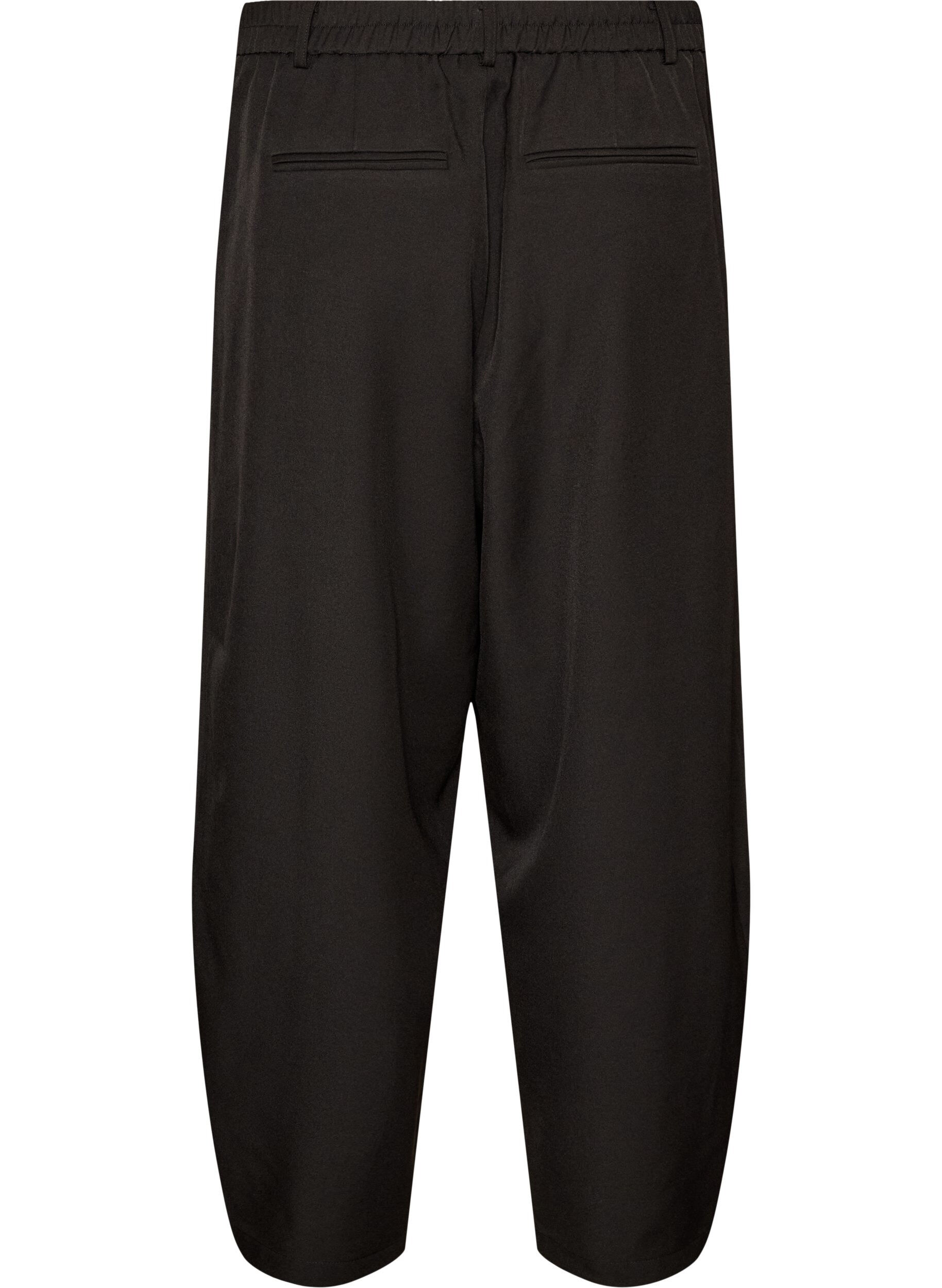 ZizziPantalon barrel taille haute, Noir, Packshot image number 1