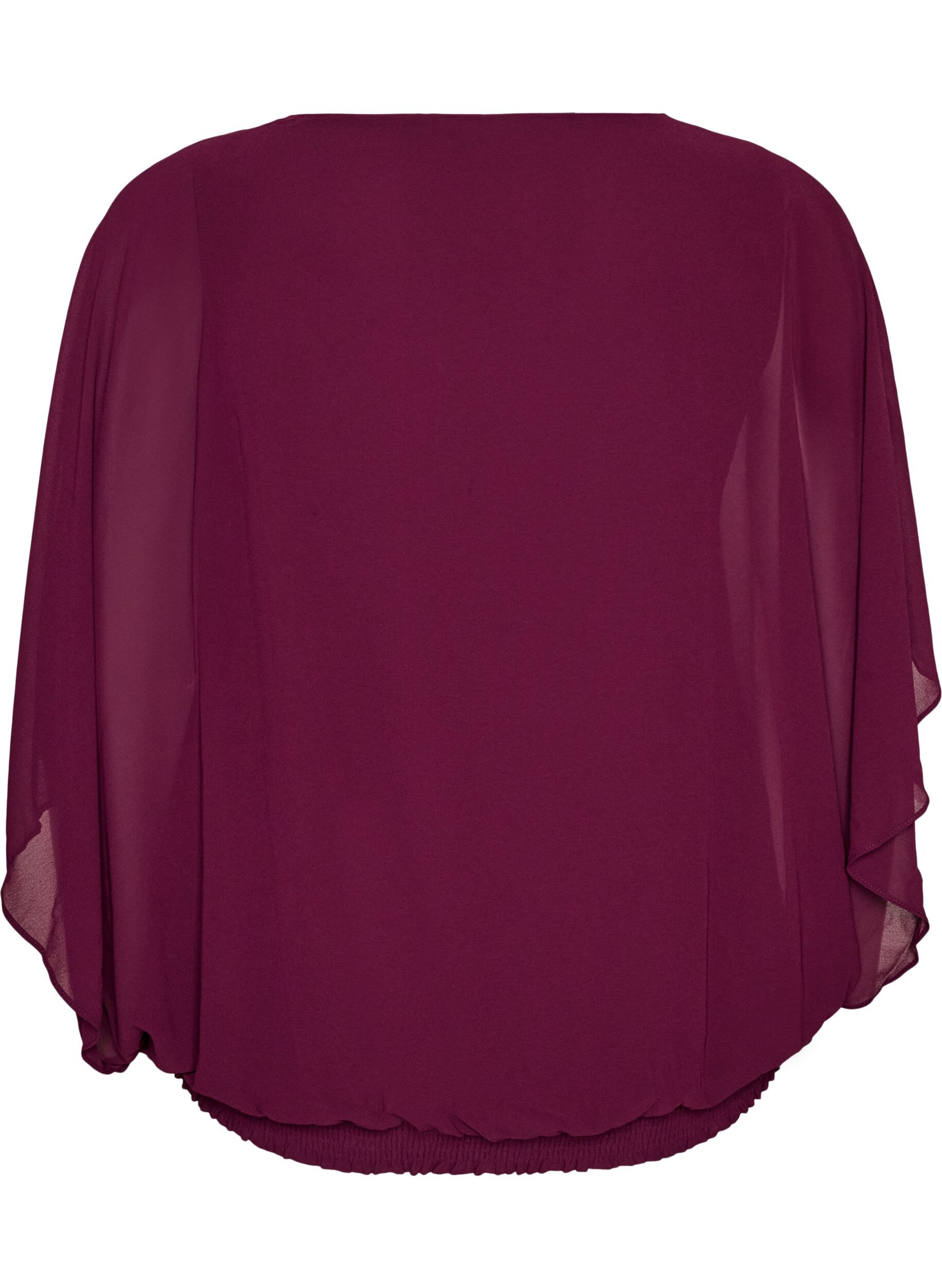 ZizziBlouse en mousseline avec effet ballon, Violet, Packshot image number 1