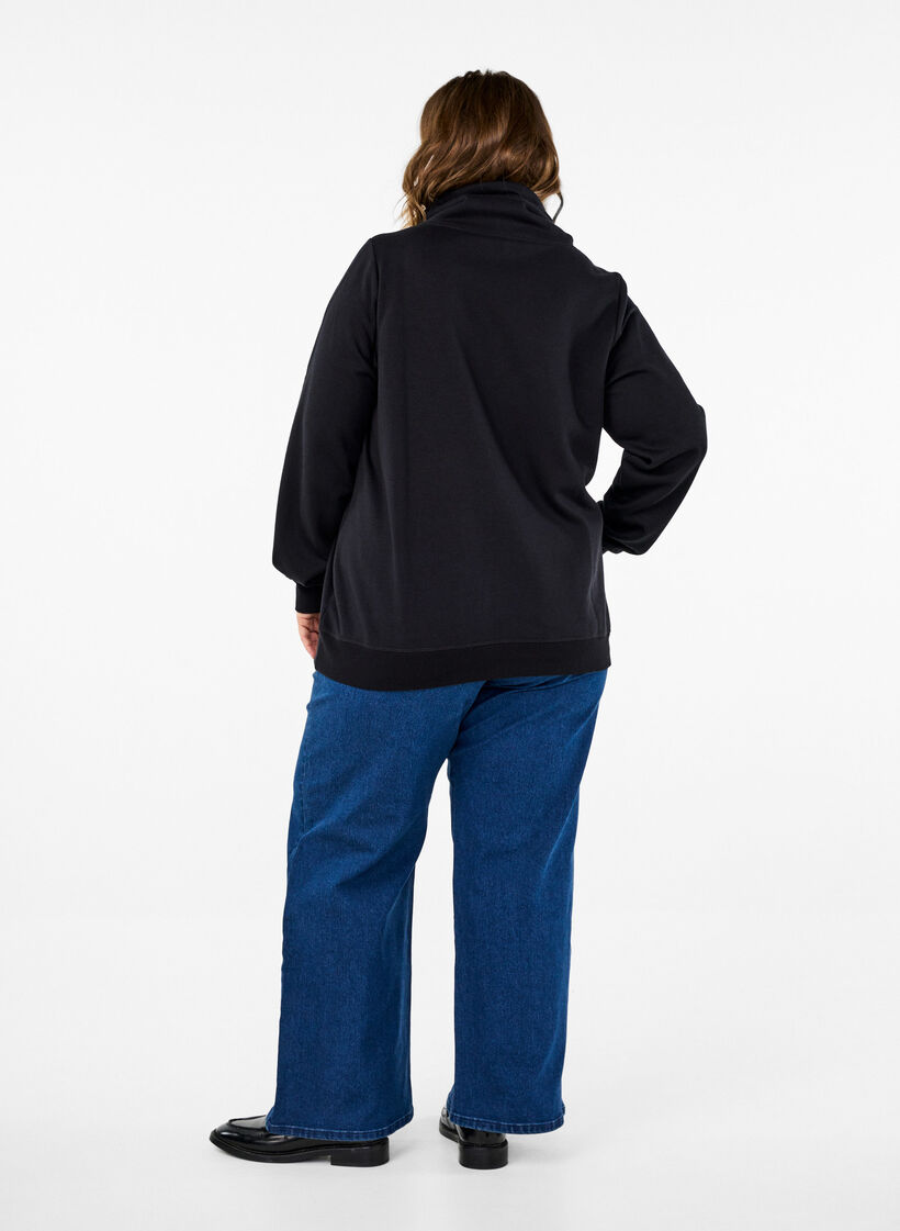 Jean large, Bleu, Model image number 1