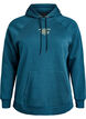 Sweat &agrave; capuche avec motif brod&eacute; devant, Vert, Packshot image number 0