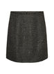 Jupe courte en boucl&eacute; avec sequins, Noir, Packshot image number 0