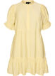 Robe courte en viscose avec volants, Jaune, Packshot image number 0
