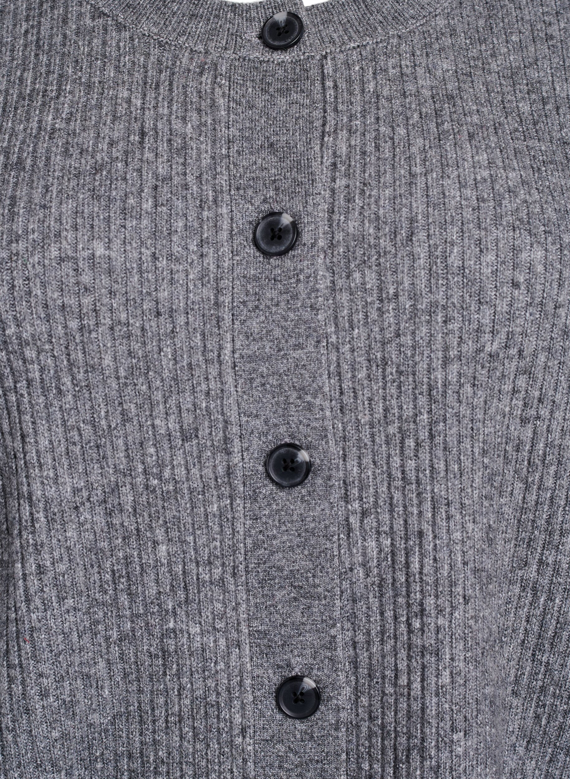 Zizzi Cardigan en tricot c&ocirc;tel&eacute; avec boutons, Gris, Packshot image number 2