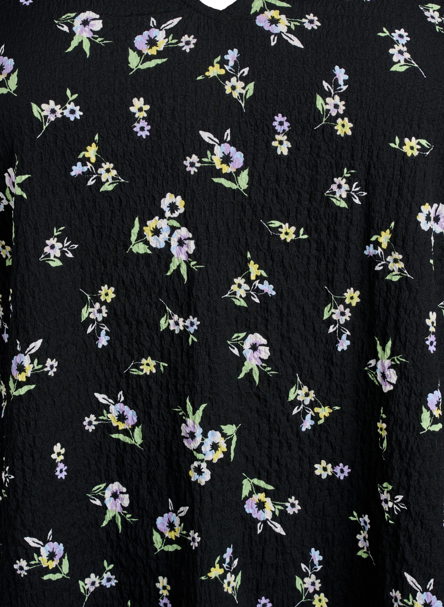 Zizzi FLASH - Robe &agrave; manches courtes avec col en V, Noir, Packshot image number 2