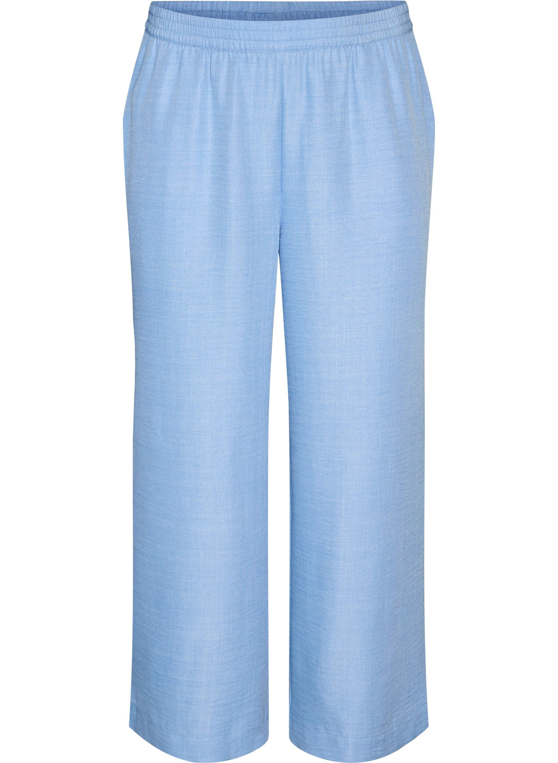 ZizziPantalon ample avec ceinture &eacute;lastique et poches, Bleu Clair, Packshot image number 0