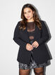 Blazer avec fente au dos et d&eacute;tail &agrave; nouer, Noir, Model image number 0