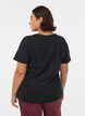 T-shirt imprim&eacute;, Noir, Model image number 2