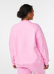 Sweatshirt &agrave; col montant et manches longues, Rose, Model image number 2