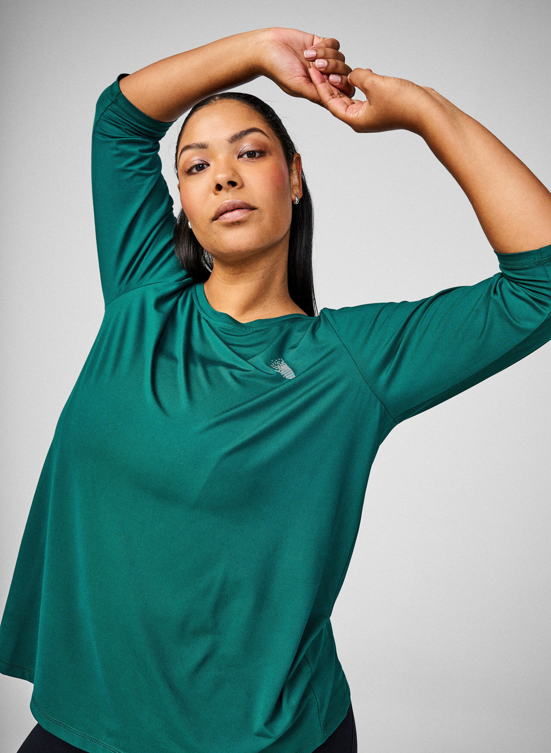 Blouse d'entra&icirc;nement &agrave; manches 3/4