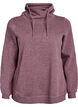 Sweat &agrave; col montant et poches, Bordeaux, Packshot image number 0