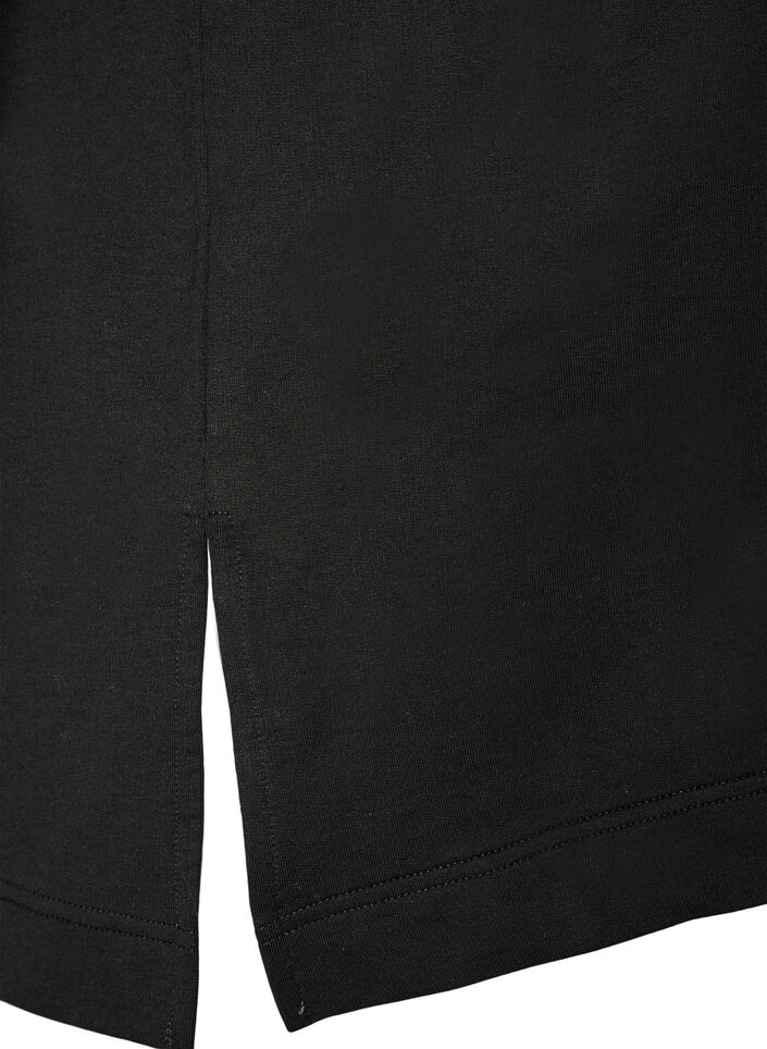 T-shirt de sport coupe ample avec inscription brod&eacute;e, Noir, Packshot image number 3