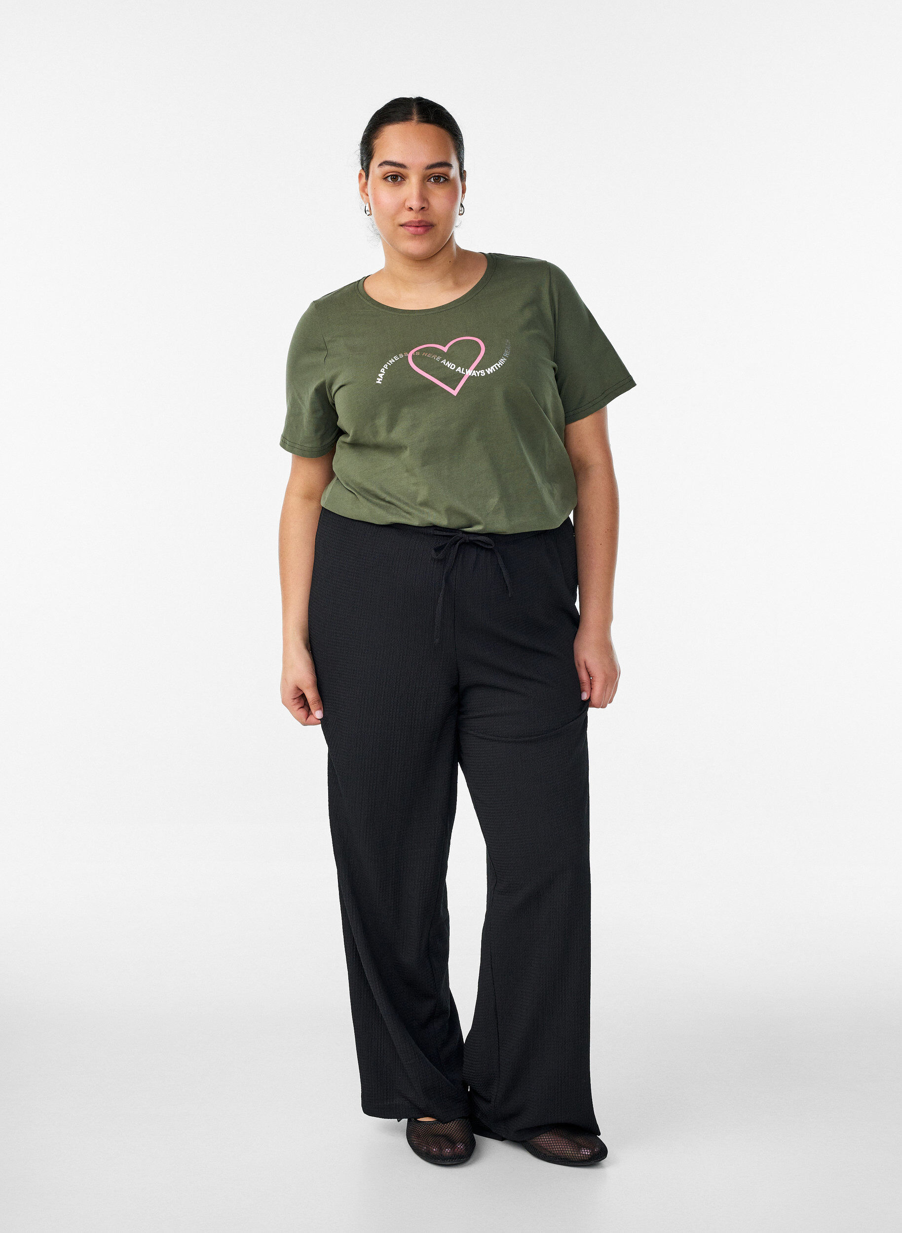 ZizziT-shirt imprim&eacute;, Vert, Model image number 1