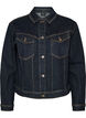 Veste en jean classique avec surpiq&ucirc;res contrastantes, Bleu, Packshot image number 0