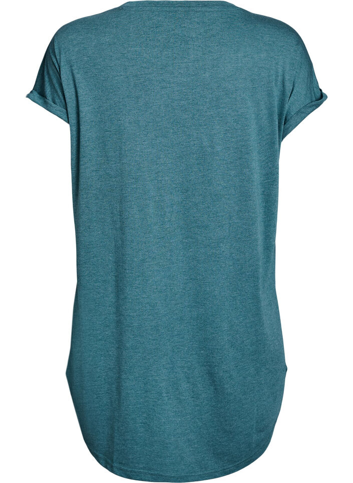 Chemise de nuit à manches courtes avec imprimé texte, Vert foncé, Packshot image number 1