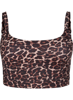 Haut de bikini imprimé avec bretelles réglables, Autentic Leopard, Packshot image number 0