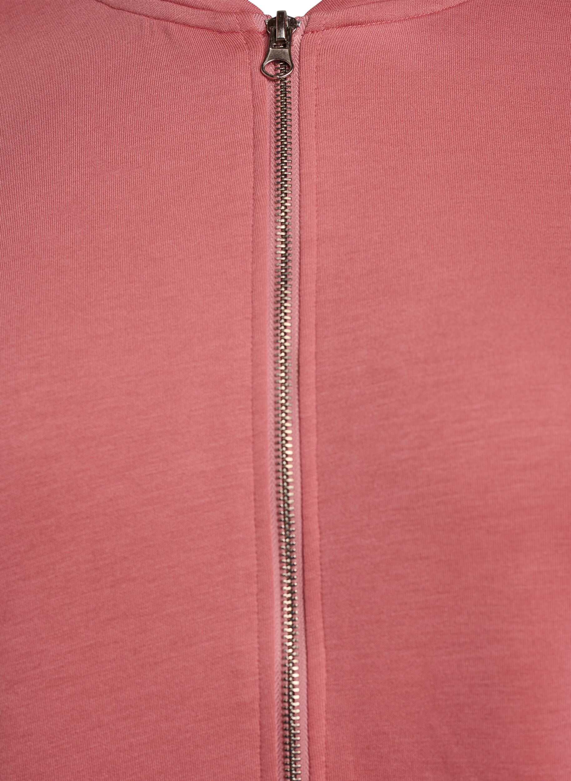 Zizzi Cardigan bomber zipp&eacute;, Rose poudr&eacute;e, Packshot image number 2