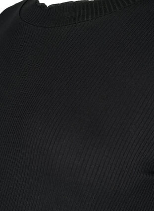 Blouse de maternité à manches longues en tricot côtelé, Black, Packshot image number 2