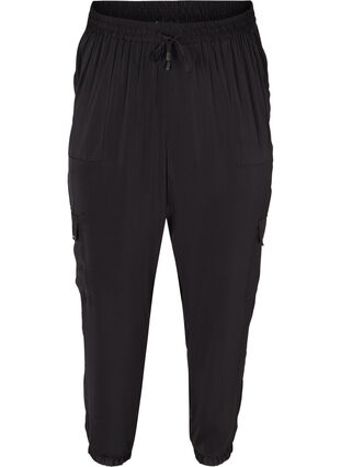 Pantalon ample avec de grandes poches, Black, Packshot image number 0
