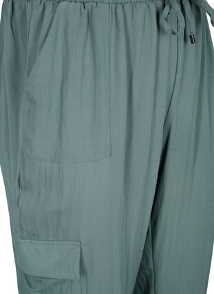 Pantalon ample en viscose avec grandes poches, Balsam Green, Packshot image number 2