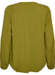 Blouse en viscose avec col en V et manches longues, Vert, Packshot image number 1