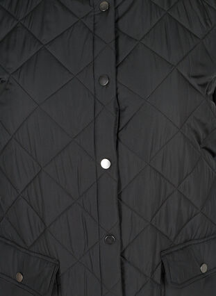 Gilet long matelassé avec fermeture boutonnée et poches, Black, Packshot image number 2