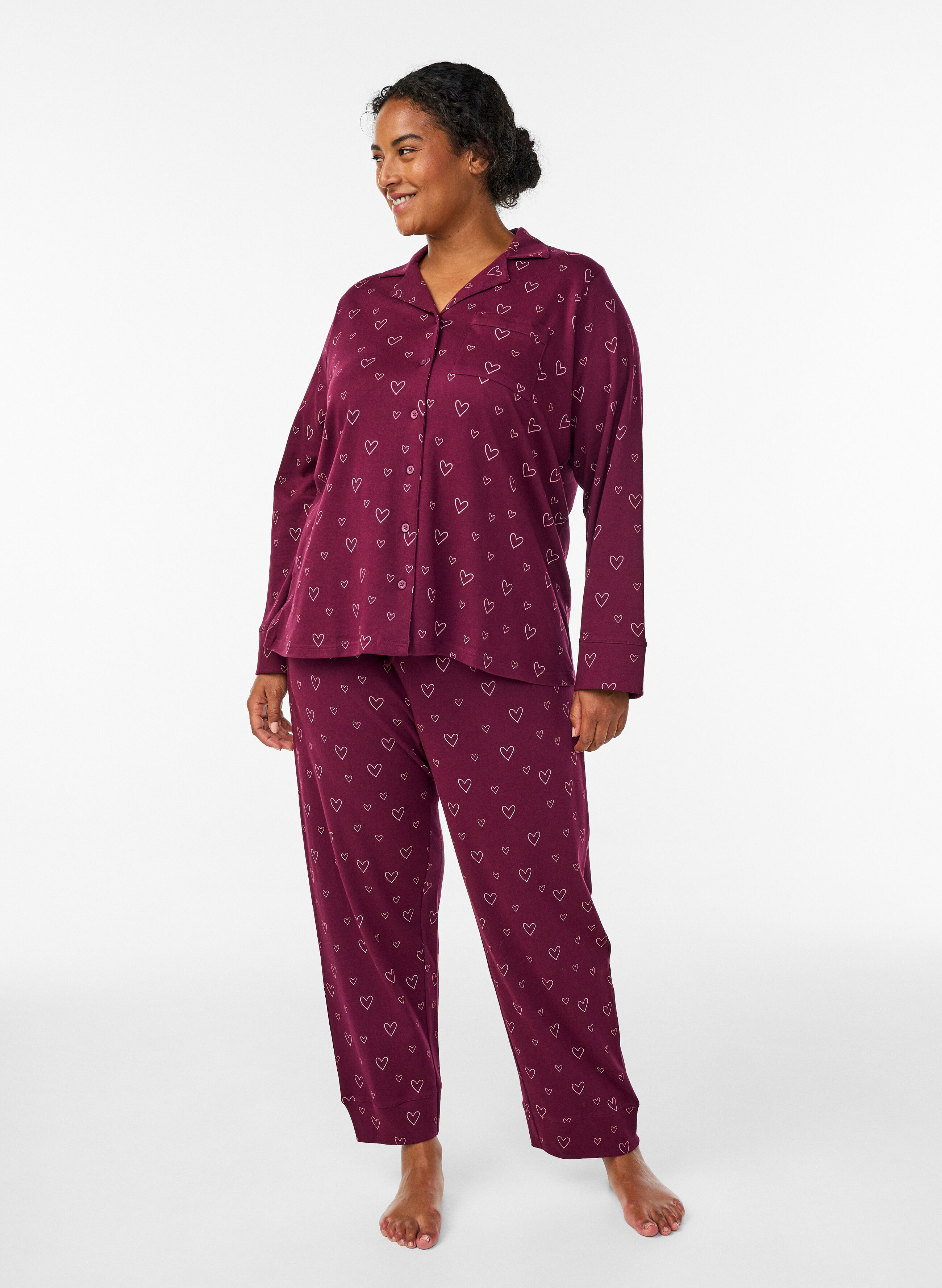 Ensemble pyjama en coton, , Model