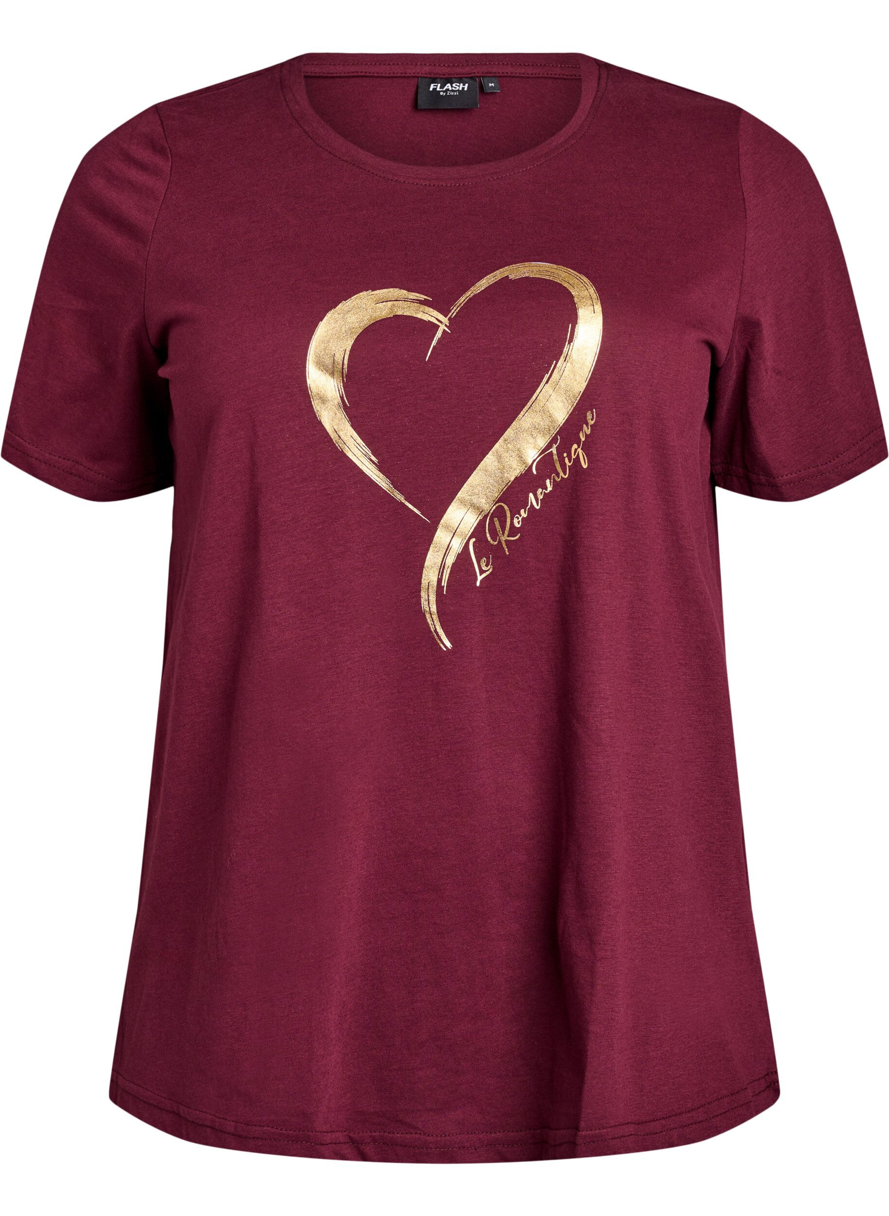 Zizzi FLASH - T-shirt imprim&eacute;, Bordeaux, Packshot image number 0