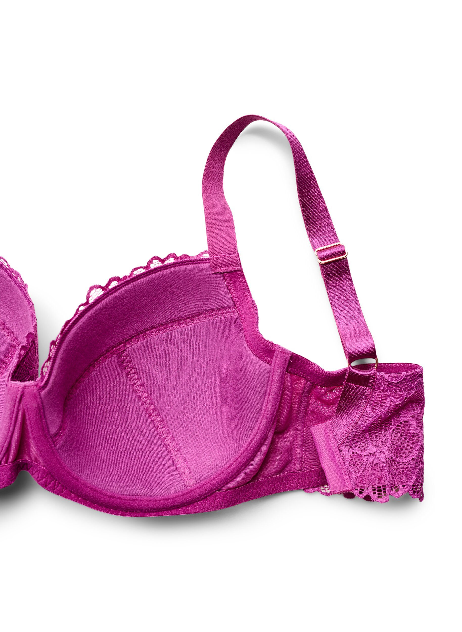 ZizziSoutien-gorge rembourr&eacute; avec dentelle et armatures, Violet, Packshot image number 3