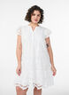 Robe en broderie anglaise avec manches &agrave; volants, Blanc, Model image number 0
