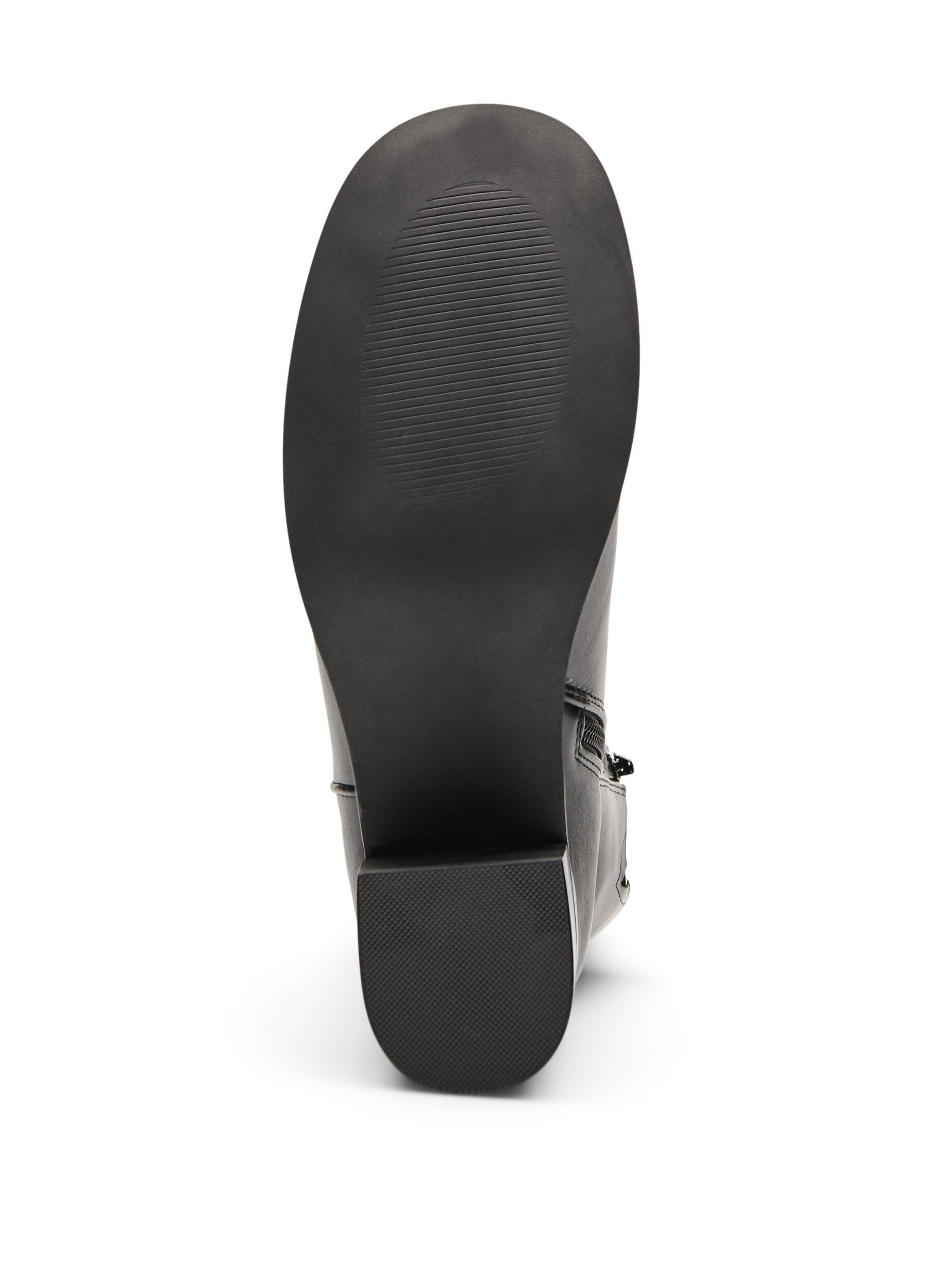 Zizzi Large - Bottine &agrave; bout rond et talon carr&eacute;, Noir, Packshot image number 3