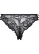 Culotte brésilienne en dentelle, Black, Packshot image number 1