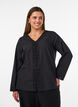 Chemisier avec broderie anglaise, Noir, Model image number 0