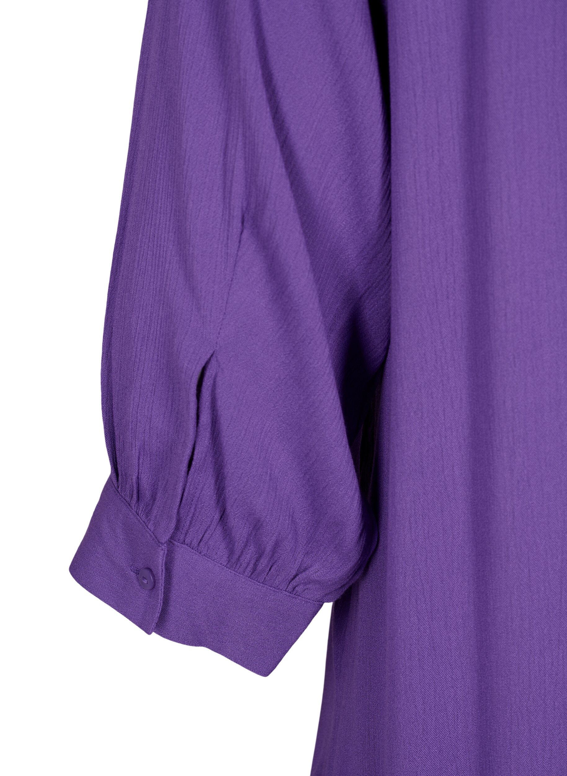 Zizzi Tunique en viscose &agrave; manches 3/4, Violet, Packshot image number 3