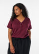 T-shirt dot&eacute; de boutons, Bordeaux fonc&eacute;, Model image number 0