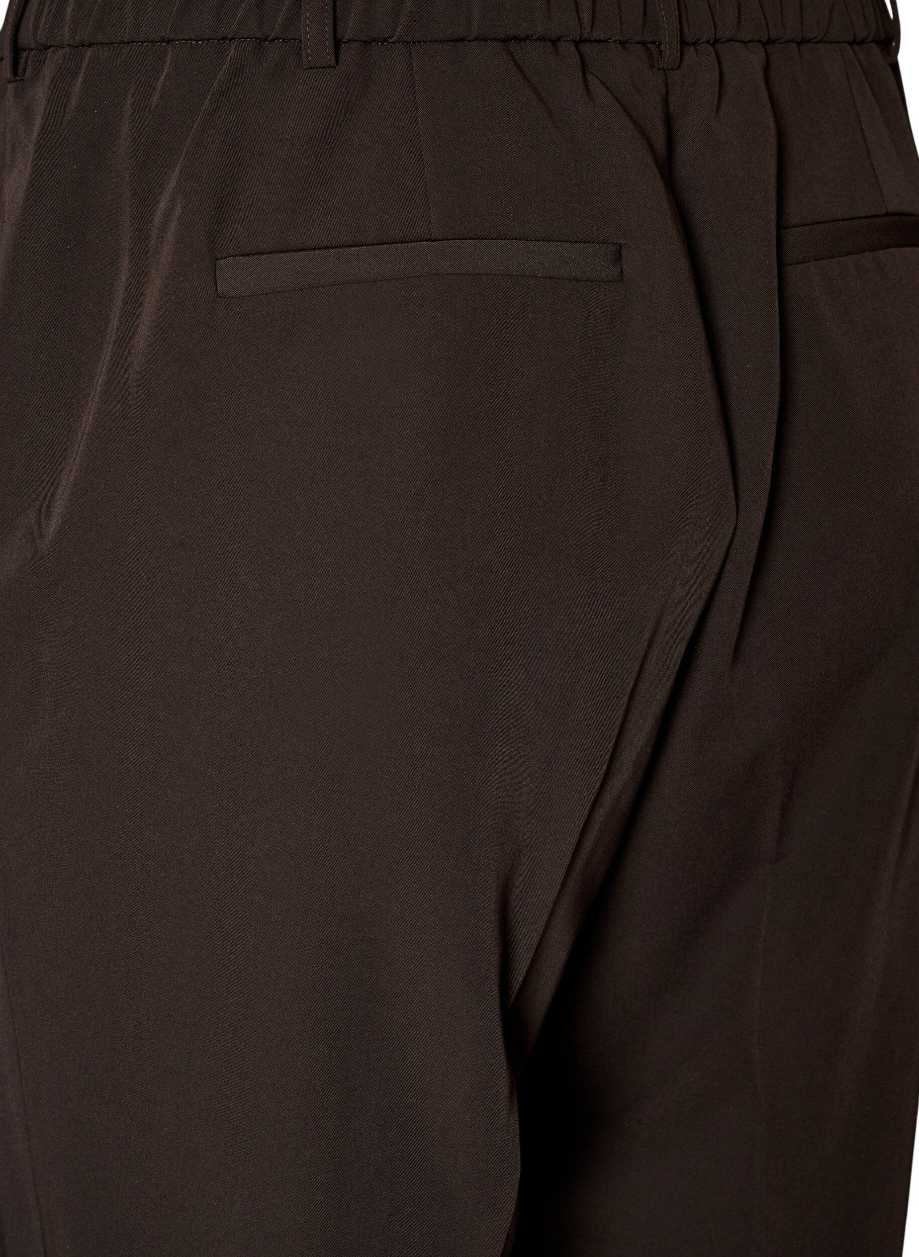 ZizziPantalon de tailleur taille haute avec plis marqu&eacute;s, Marron, Packshot image number 3