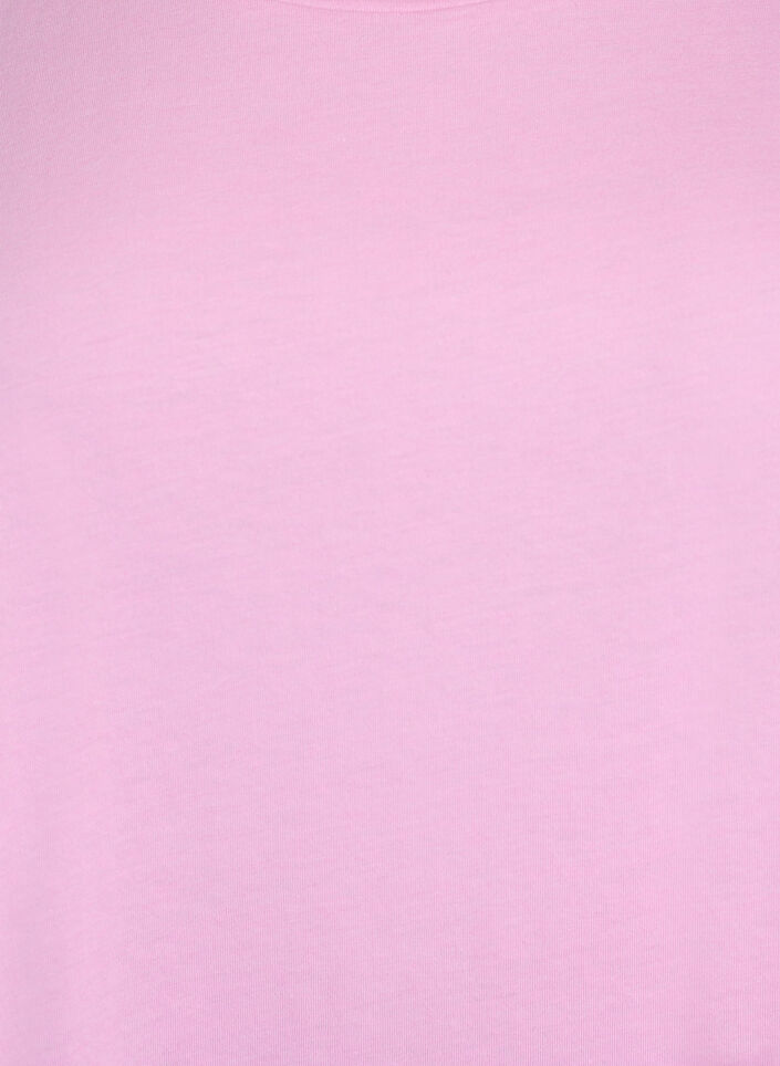 T-shirt &agrave; manches courtes en coton m&eacute;lang&eacute;, Rose, Packshot image number 2