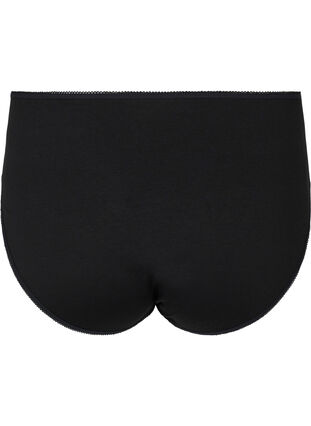 5-pack culottes en coton avec taille normale, Black, Packshot image number 1