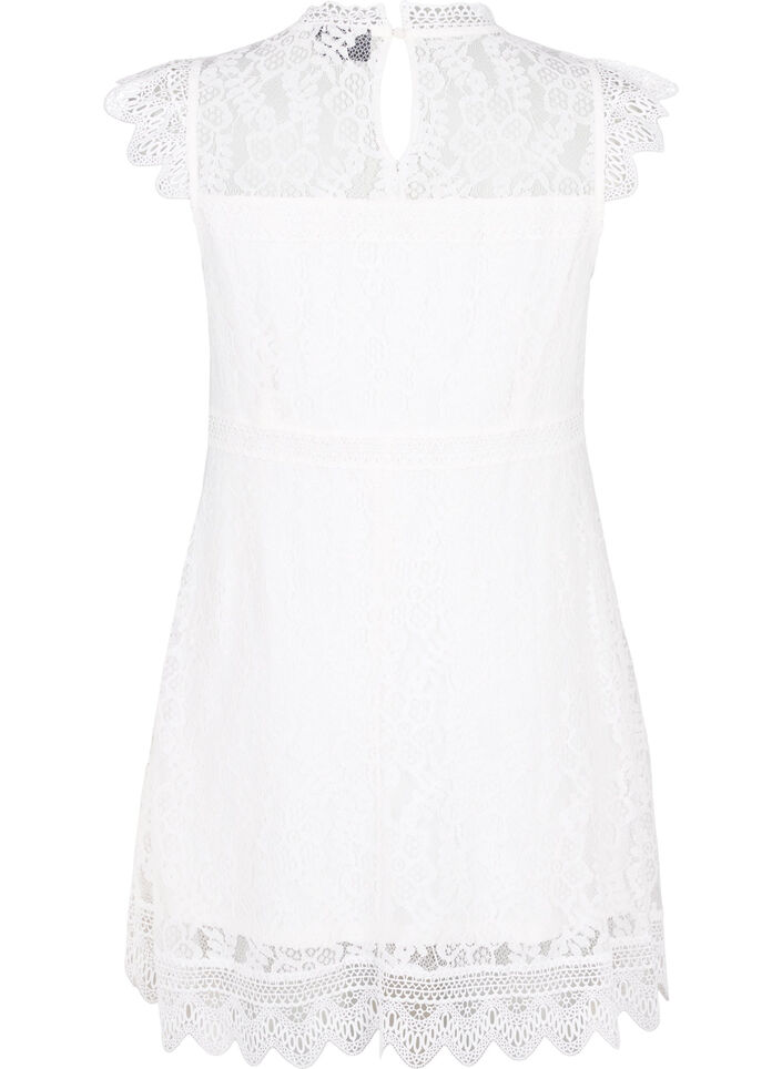 Robe en dentelle sans manches, Bright White, Packshot image number 1