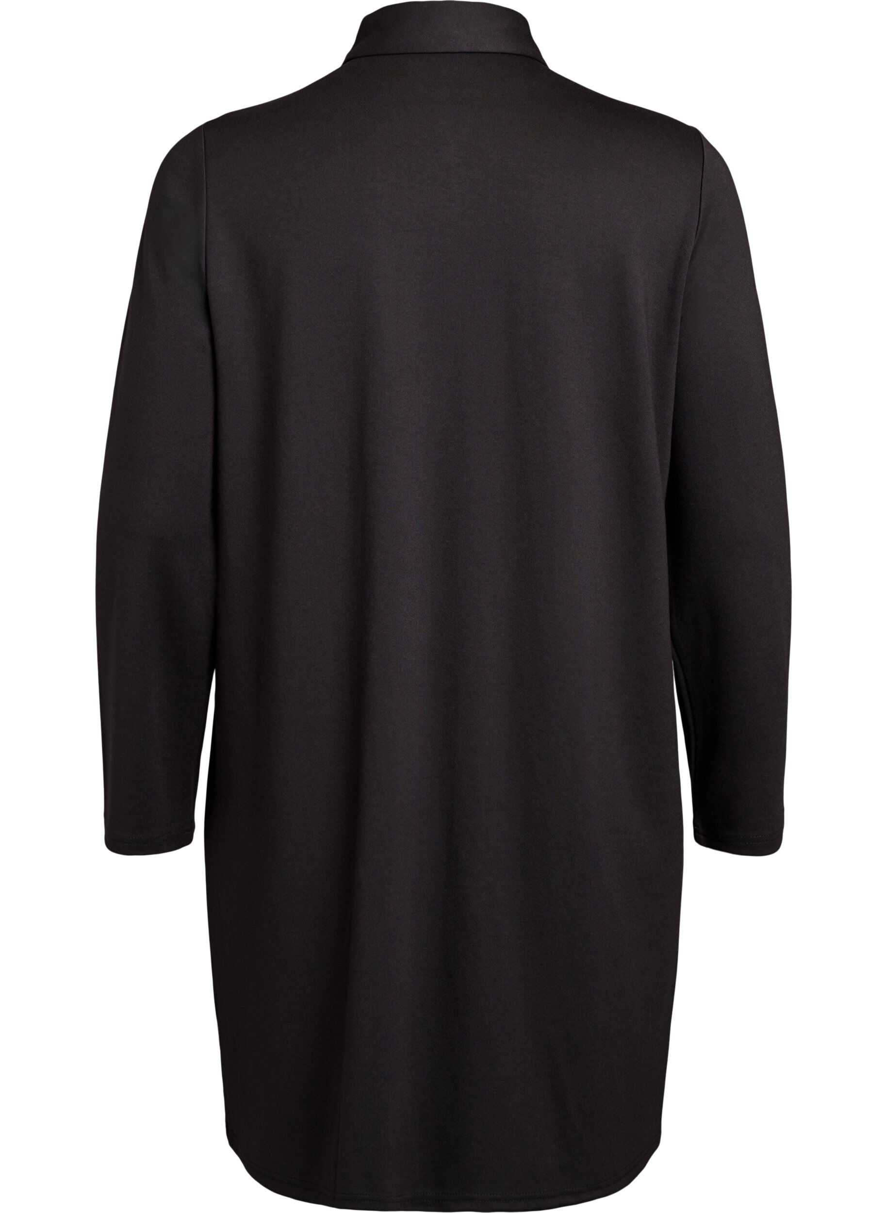 Zizzi Robe chemise avec des boutons d&eacute;coratifs, Noir, Packshot image number 1