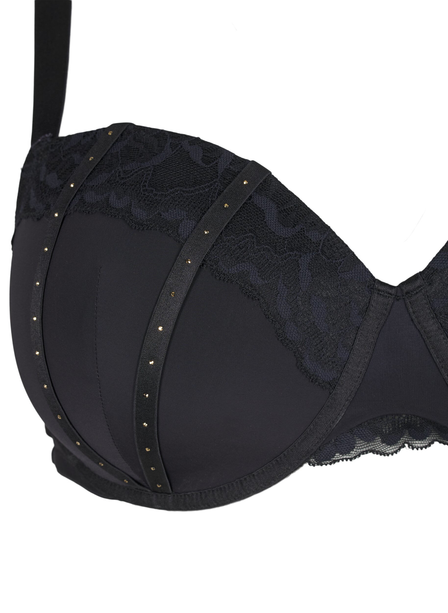 Zizzi Soutien-gorge moul&eacute; avec des d&eacute;tails de strass, Black, Packshot image number 2