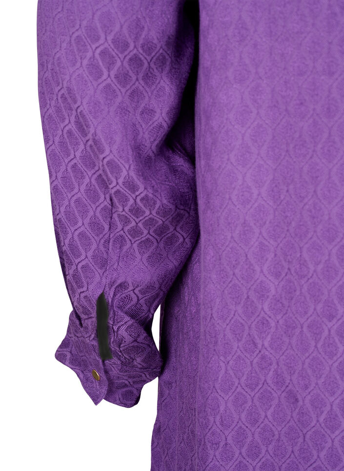 Tunique en viscose à motif ton sur ton, Lavender Violet, Packshot image number 3